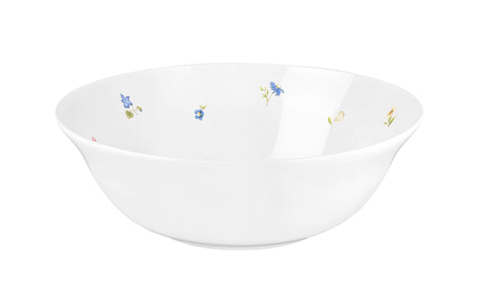 Weiße Schüssel mit Blumenmuster