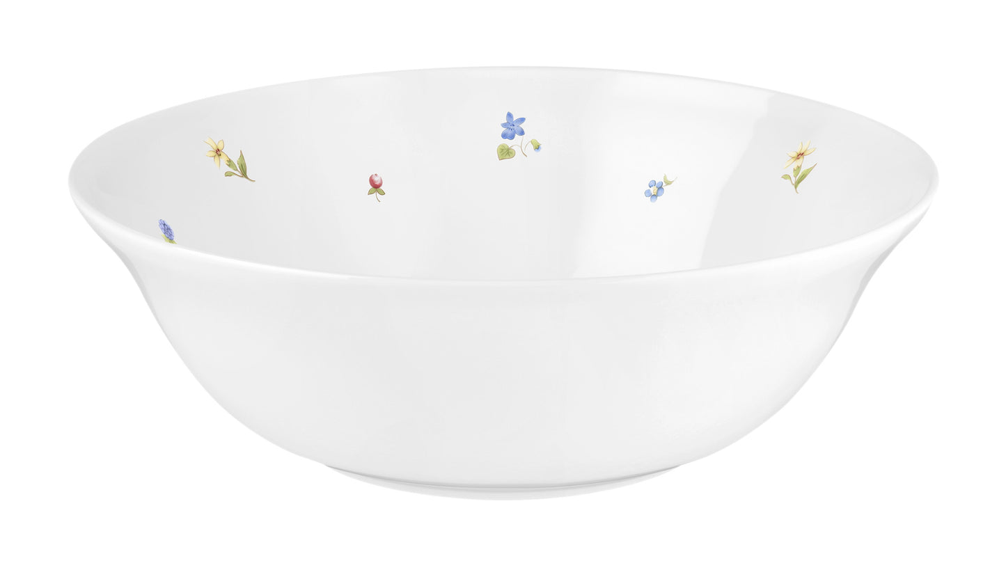 Weiße Schüssel mit Blumenmuster