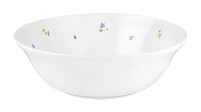 Weiße Schüssel mit Blumenmuster