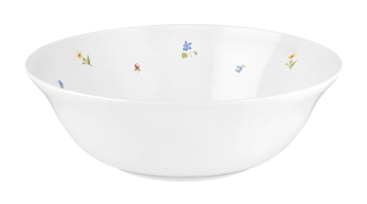 Weiße Schüssel mit Blumenmuster
