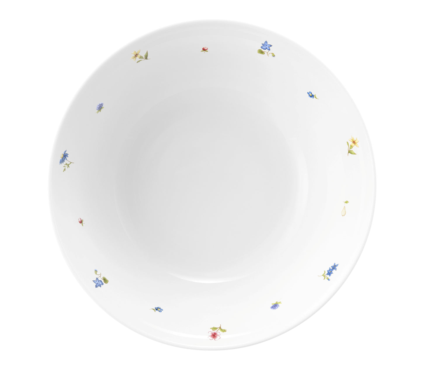 Weiße Schüssel mit Blumenmuster
