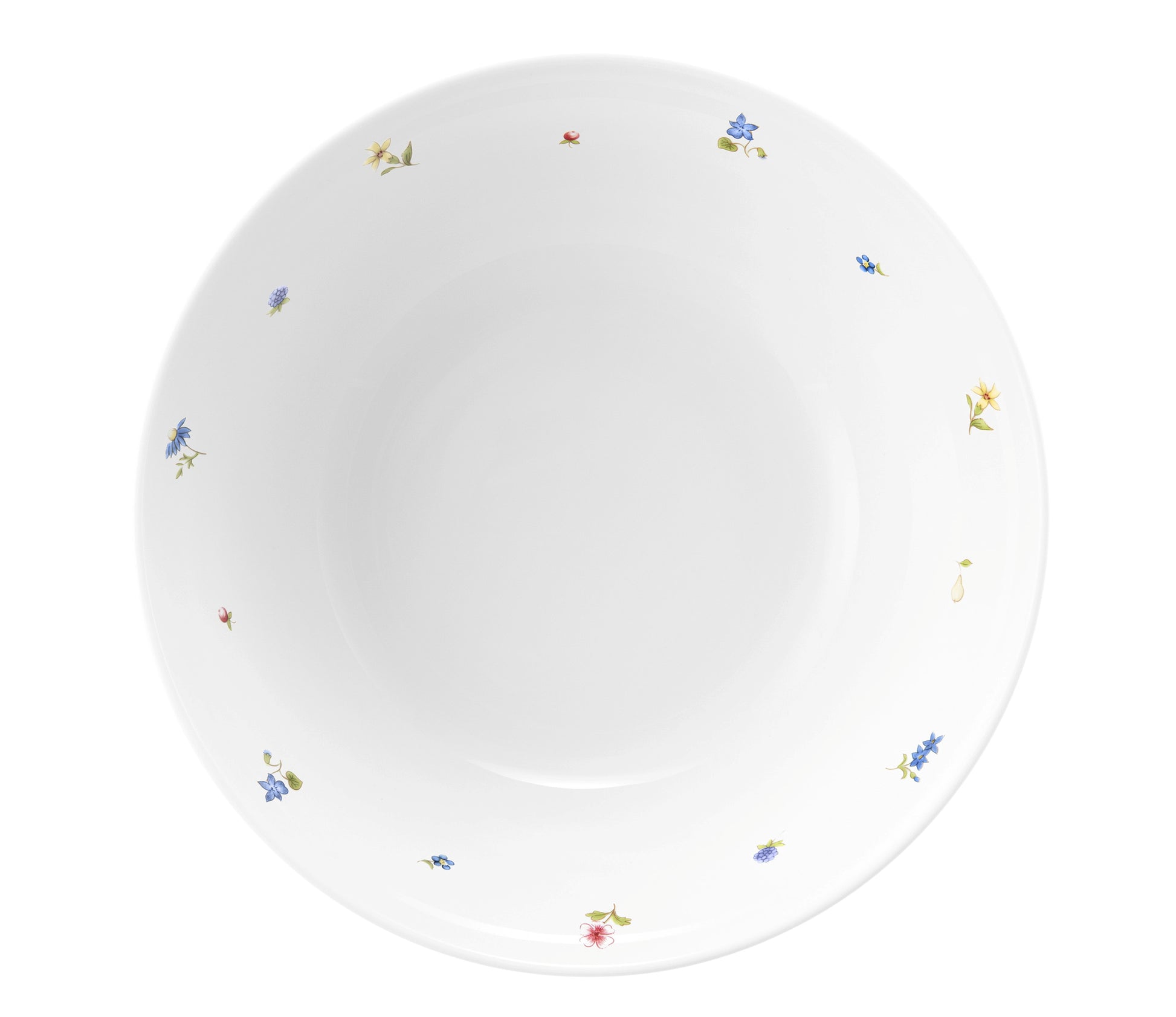 Weiße Schüssel mit Blumenmuster