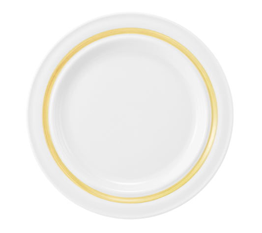 Weiße Schale mit goldener Kante
