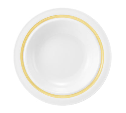 Weiße Schüssel mit Goldrand