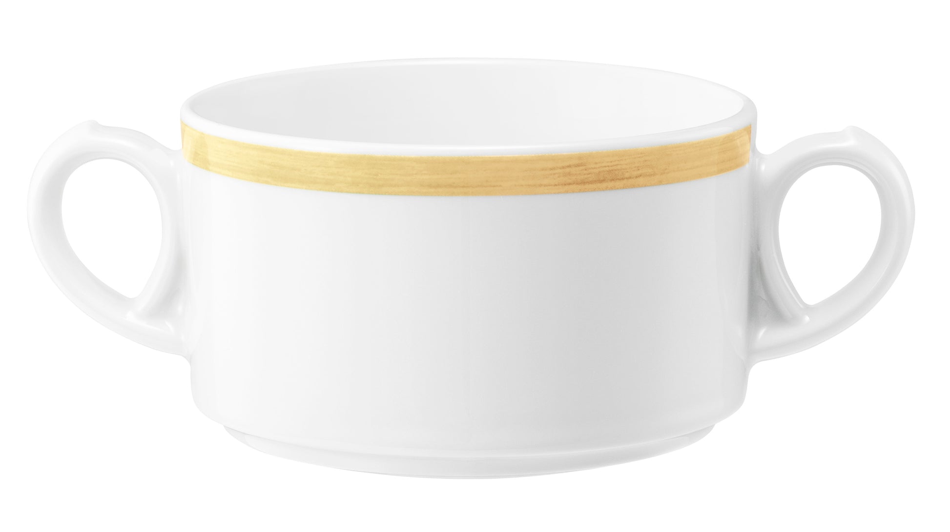 Weiße Kaffeetasse mit goldener Linie