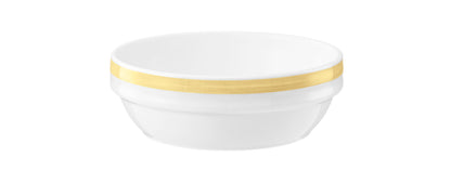 Weiße Schale mit Goldrand