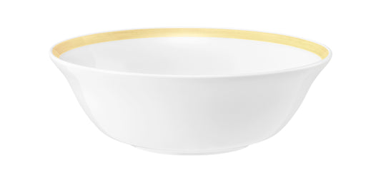 Weiße Schüssel mit Holzrand