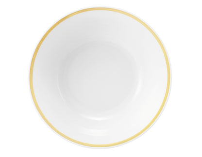Weiße Schüssel mit Goldrand