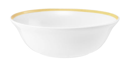 Weiße Schale mit goldfarbenem Rand