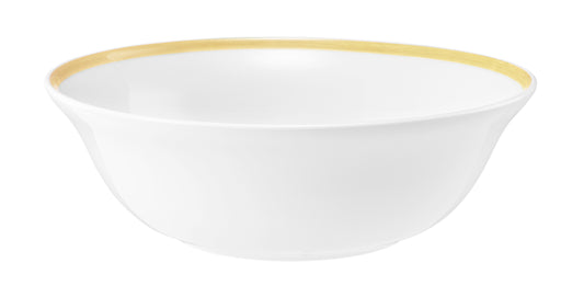 Weiße Schale mit goldfarbenem Rand