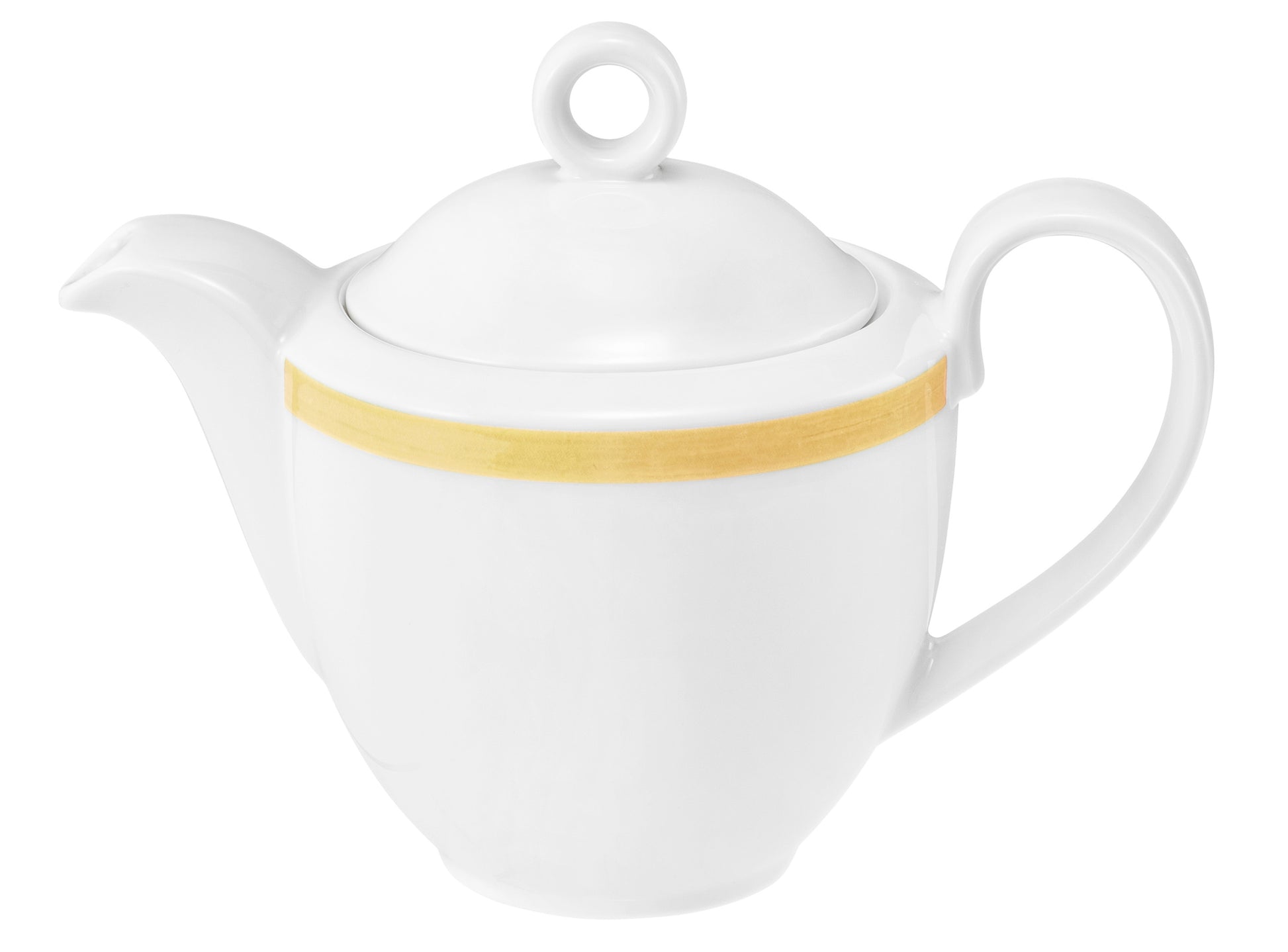 Weiße Kaffeekanne mit Deckel