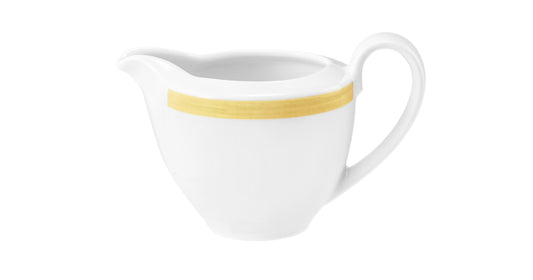 Weiße Kaffeekanne mit Goldrand