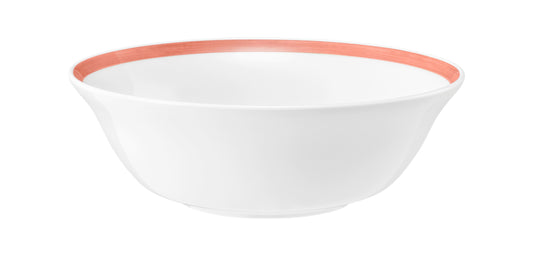 Weiße Schale mit rotem Rand