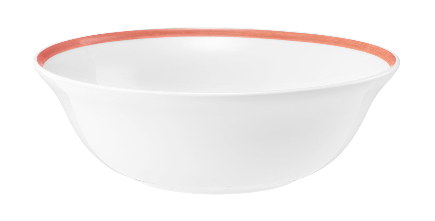 Weiße Schüssel mit Kupferrand