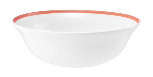 Weiße Schüssel mit Kupferrand