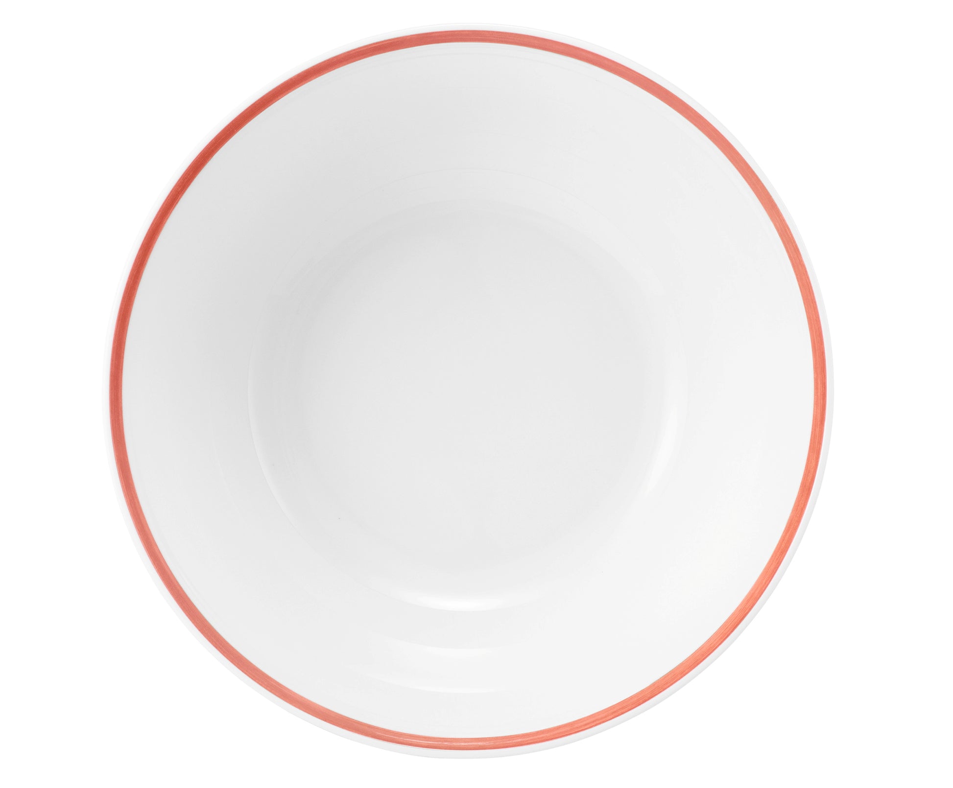 Weiße Schüssel mit Kupferrand
