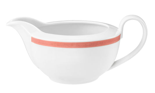 Weiße Kaffeekanne mit rotem Ring