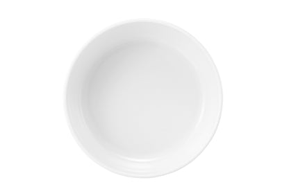 Weiße Servierschale mit grünem Streifen