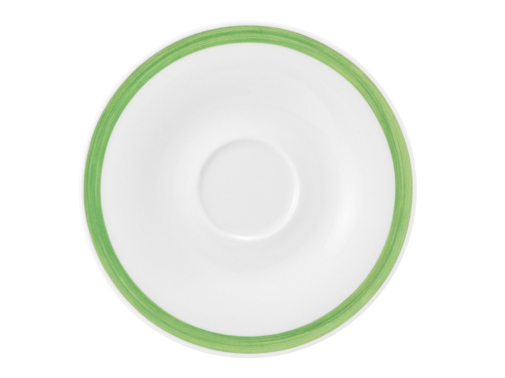 Leere grüne Teller für Gastronomie