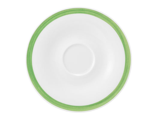 Leere grüne Teller für Gastronomie
