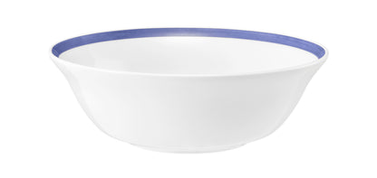 Weiße Schüssel mit blauer Rand
