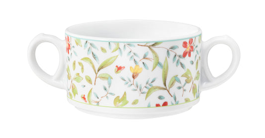 Porzellansuppentasse mit Blumenmuster