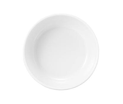Weiße Kunststoffschale mit Deckel