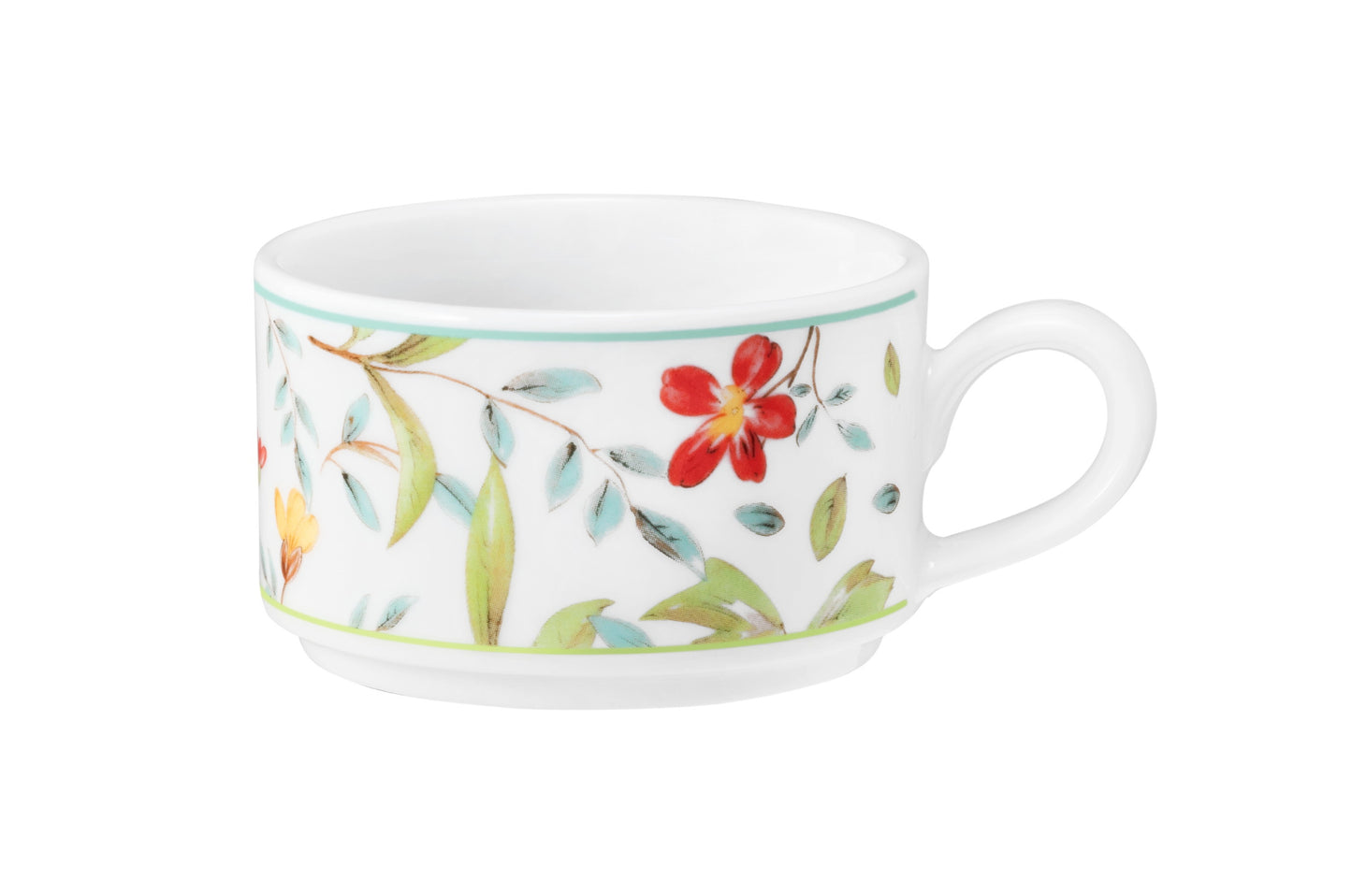 Bunter Teetasse mit Blumenmuster