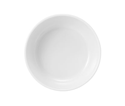 Weiße Schale mit roten Linien