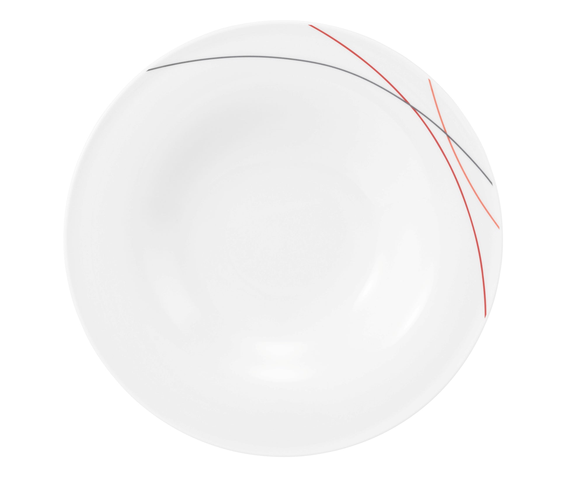 Weiße Suppenschale mit rotem Dekor