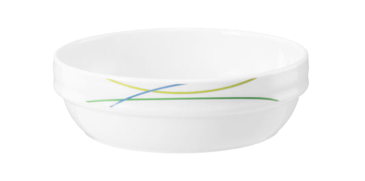 Weiße Schale mit bunten Linien