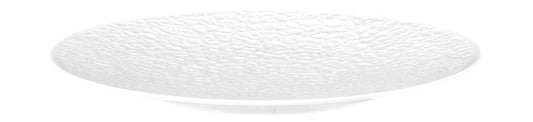 Weiße Tellerplatte mit Textur