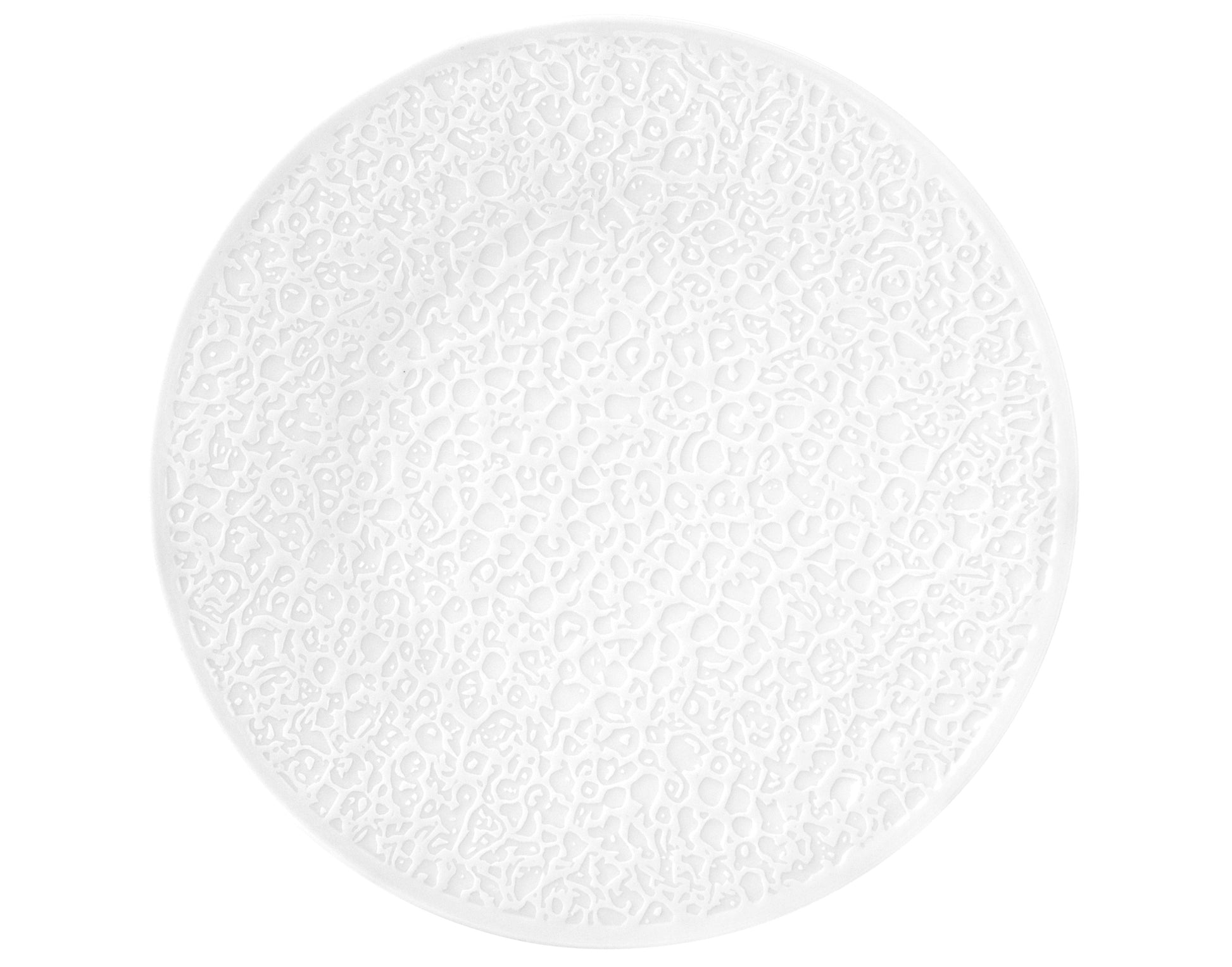 Weiße Tellerplatte mit Textur
