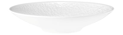 Weiße Schale mit Strukturmuster.