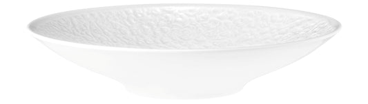 Weiße Schale mit Strukturmuster.