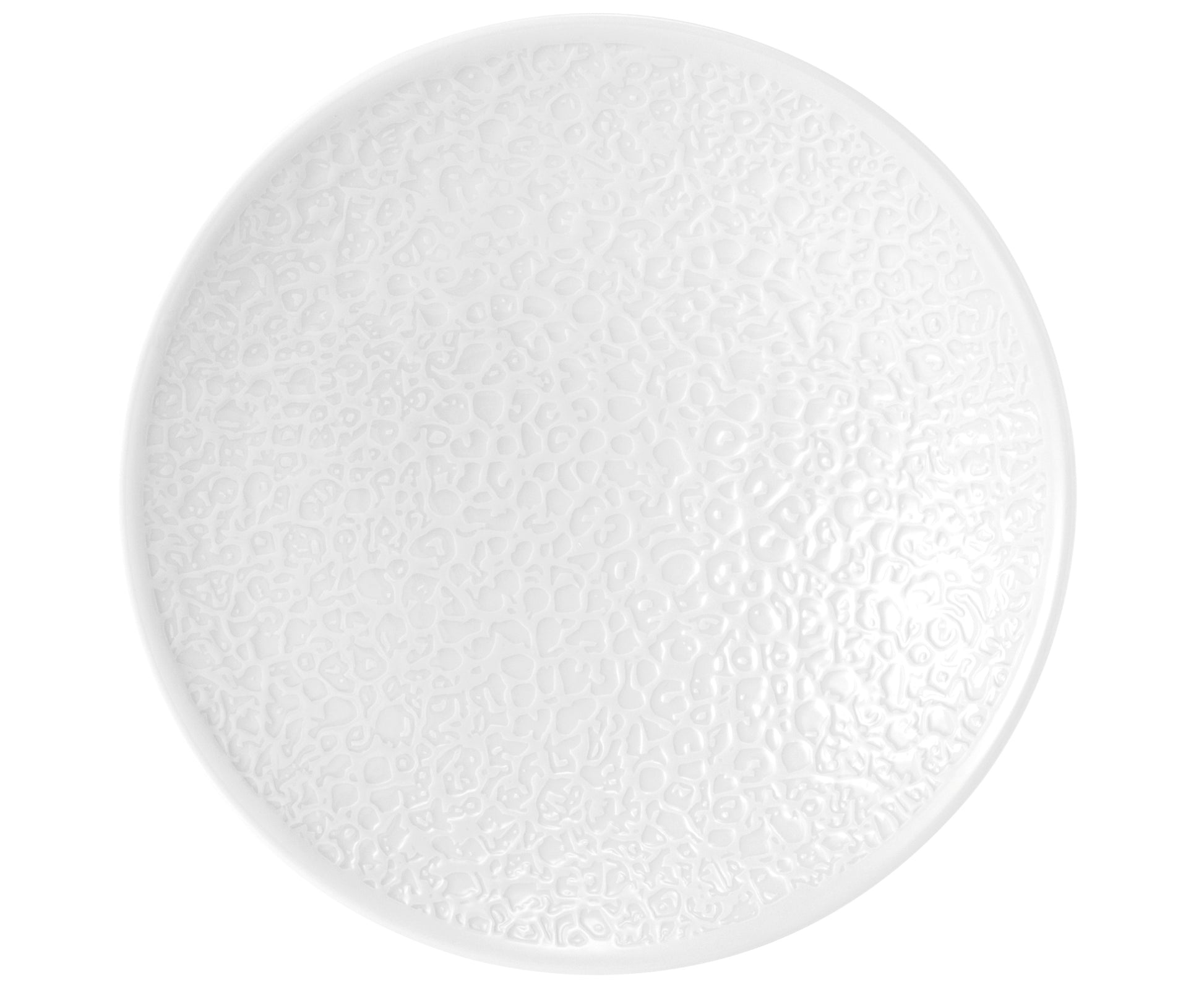 Weiße Schale mit Strukturmuster.