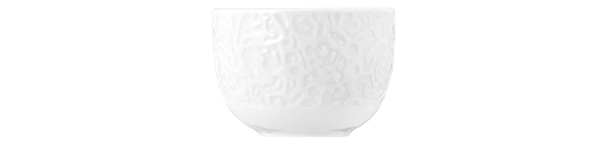 Weiße Tasse mit Strukturmuster