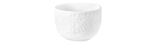 Weiße Tasse mit Strukturmuster