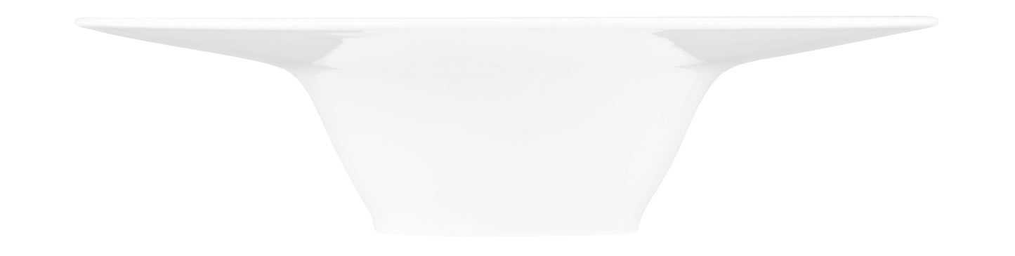 Weiße Designer-Schale auf Fuß