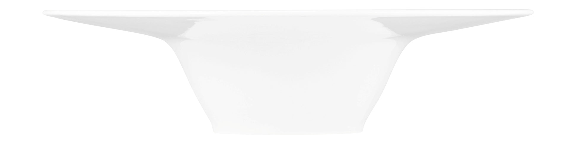Weiße Designer-Schale auf Fuß
