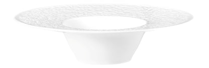Weiße Designer-Schale auf Fuß