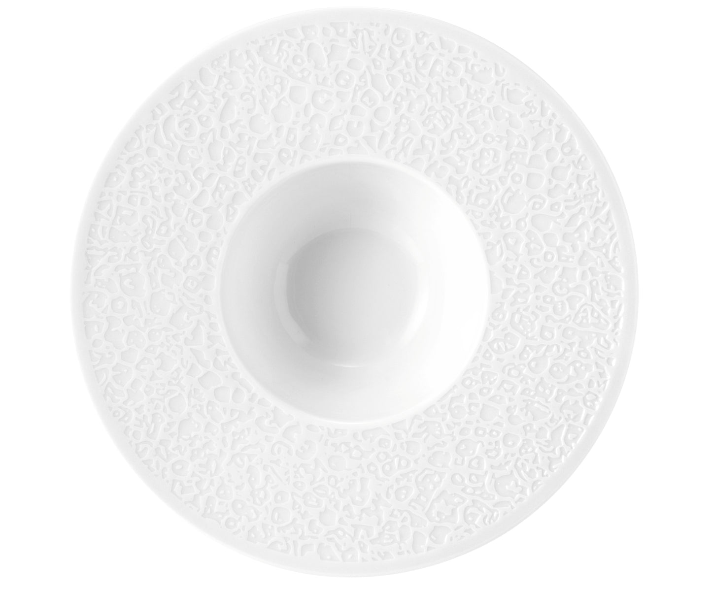 Weiße Designer-Schale auf Fuß