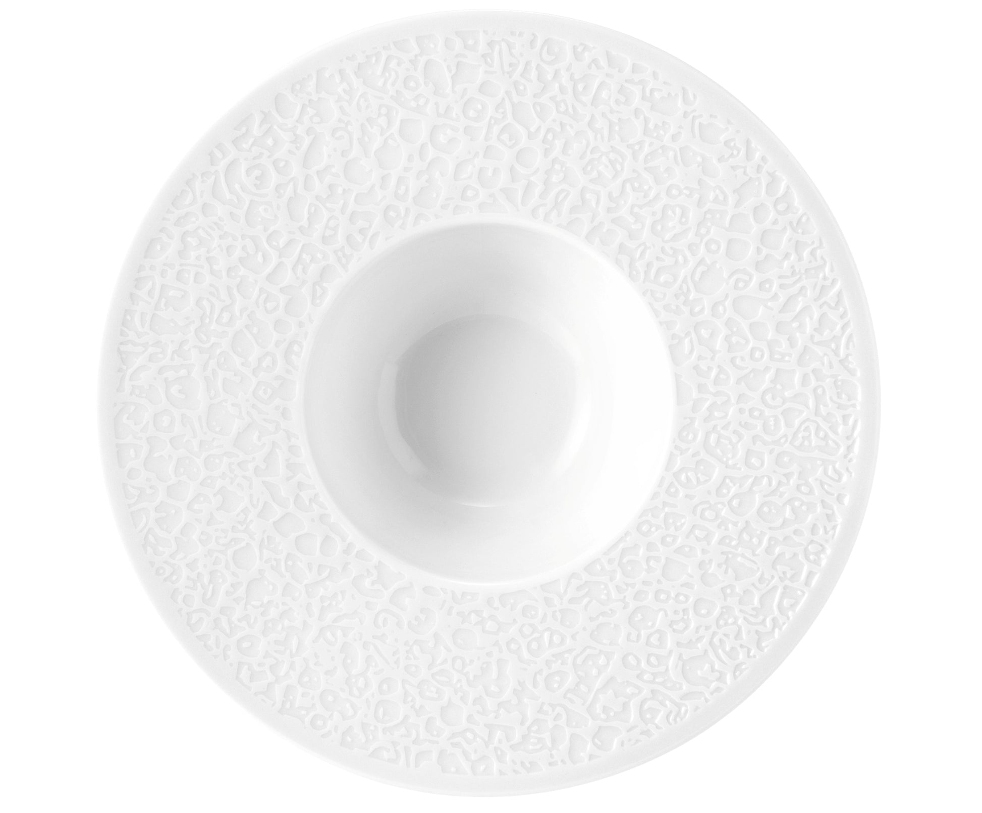 Weiße Designer-Schale auf Fuß