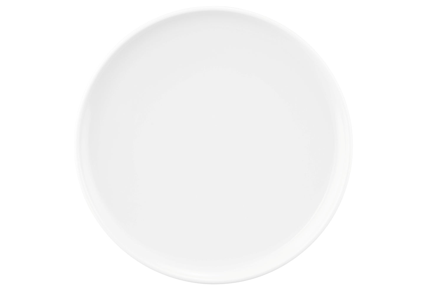 Leerer weißer Porzellanteller, Gastronomie.