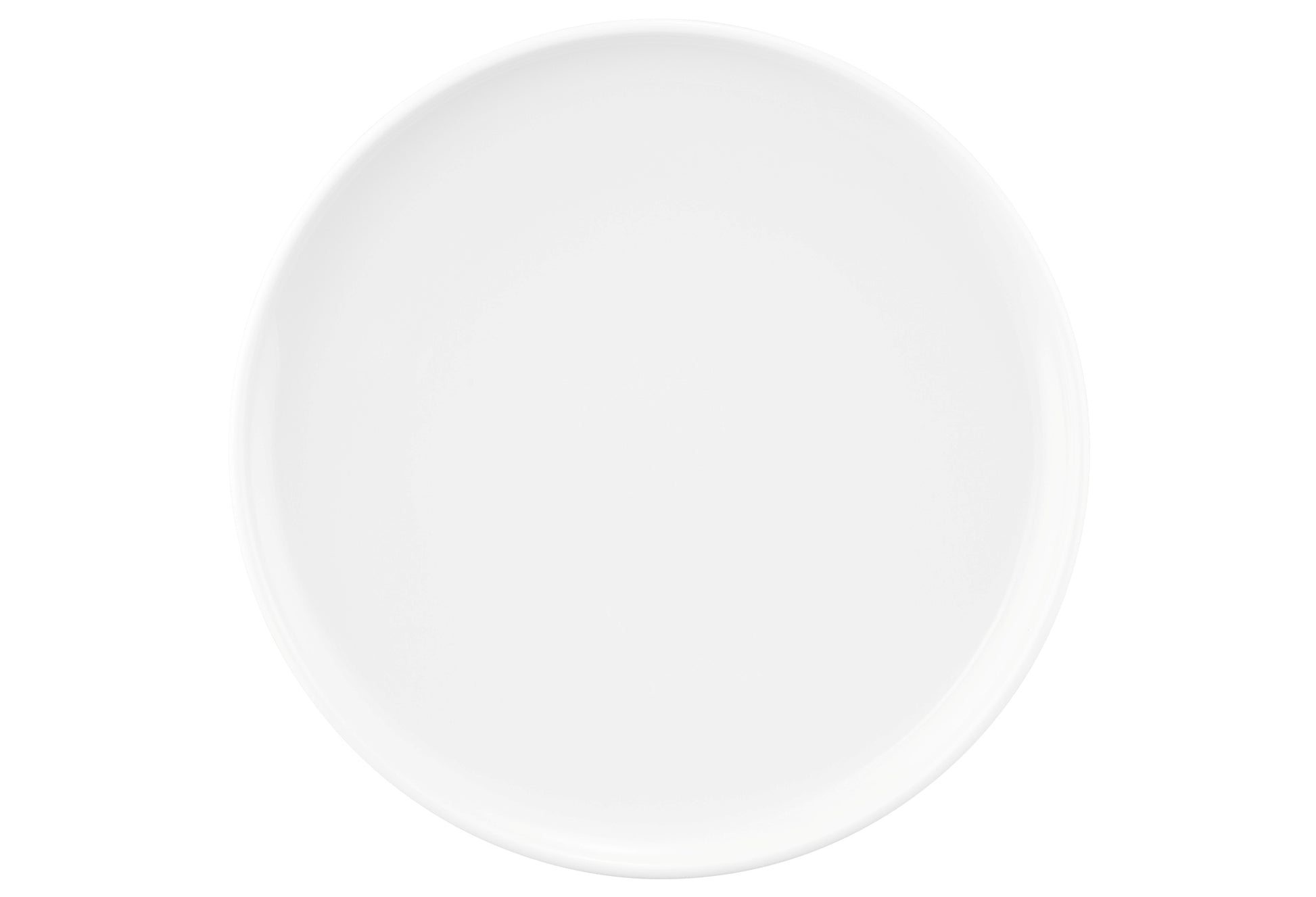 Leerer weißer Porzellanteller, Gastronomie.