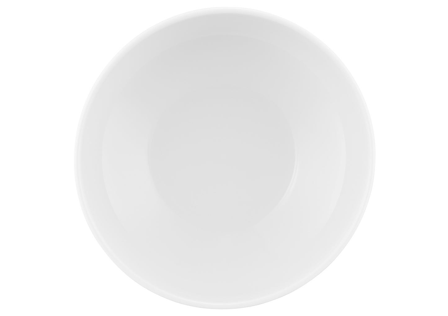 Weiße Porzellanschale, schlicht, leer