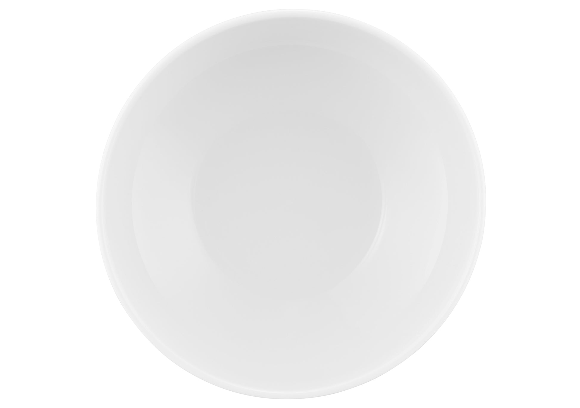 Weiße Porzellanschale, schlicht, leer