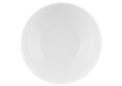 Weiße Porzellanschale, schlicht, leer