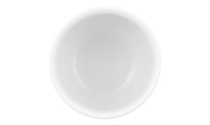Weiße Porzellantasse, schlicht, Gastronomie.