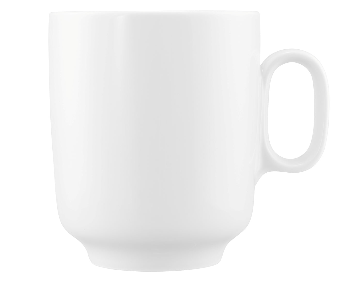 Weiße Kaffeetasse mit Henkel